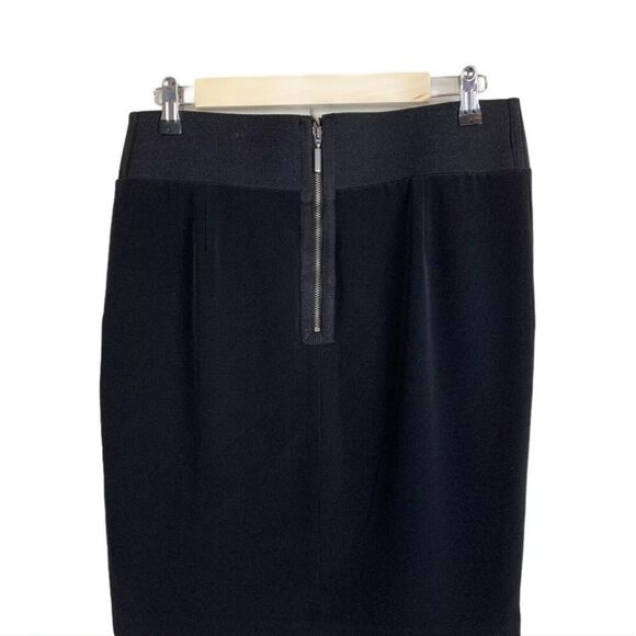 Worthington Black medium Pencil Skirt Stretch Band Waist zip back Womens - Picture 3 of 16